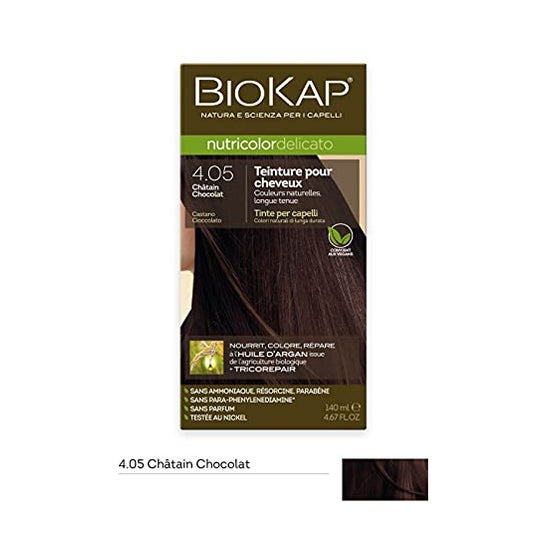 Biokap Tintura Delicato 4.05 Castaño Chocolate 140ml