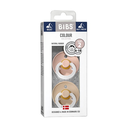 Bibs Kit Chupete Noche Látex +6m Talla 2 2uds