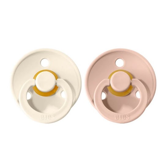 Bibs Pack Chupetes Látex 0-6 M Blush E Ivory T1 2 uds