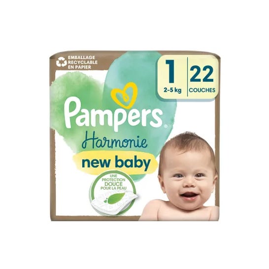 Pampers Harmonie T1 Pañales 2-5kg 22uds