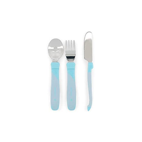 Twistshake Set de Cubiertos 12 Meses Azul