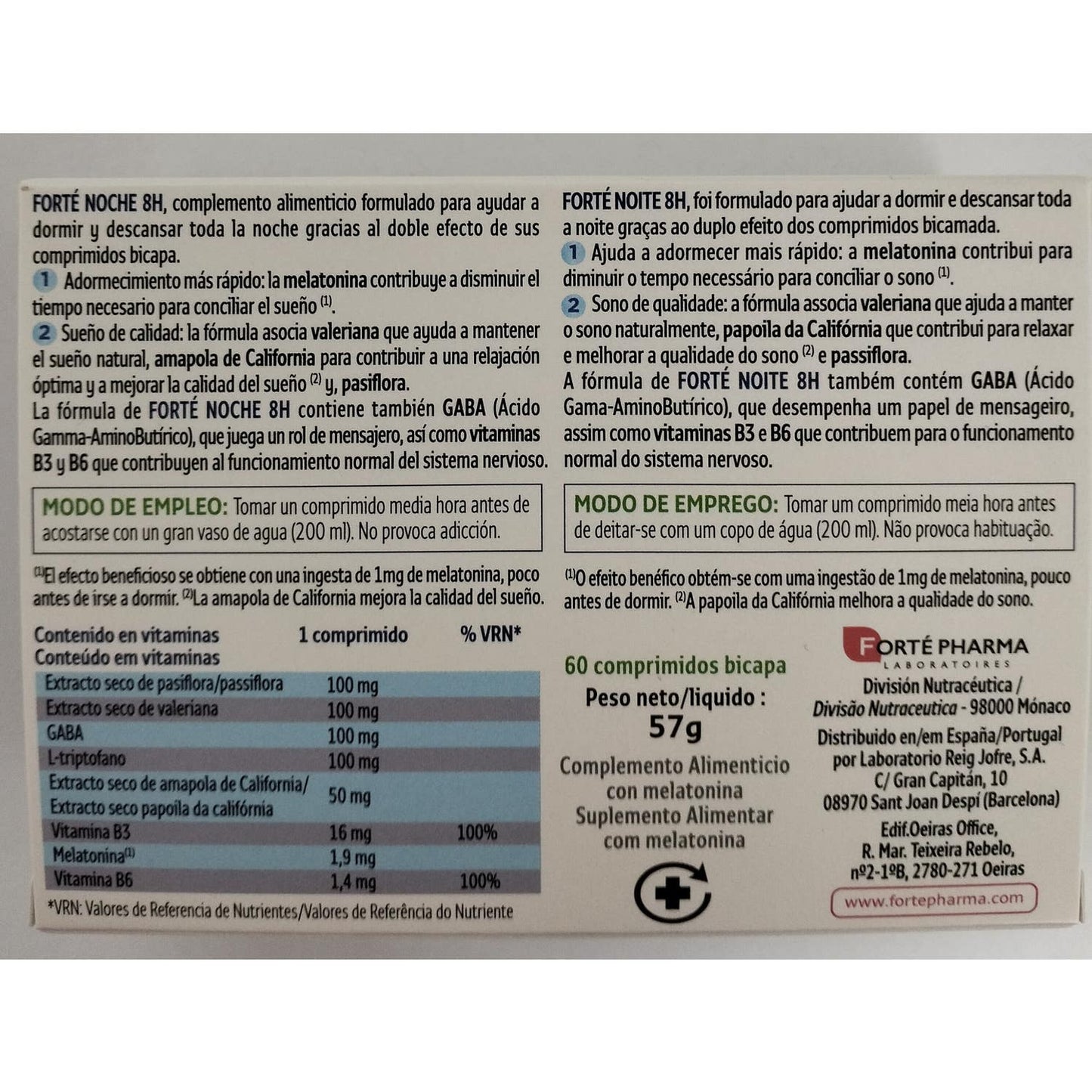 Forté Pharma Forté Noche 8h 60Caps