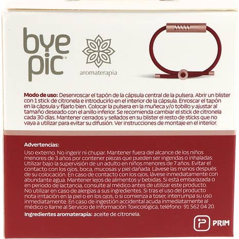 Prim Byepic Pulsera Aromática Citronela Cordón Granada 1ud
