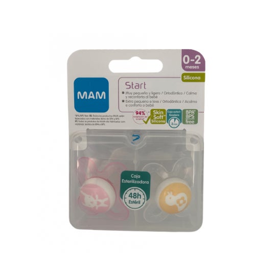 Mam Start Chupete De Silicona 0-2m 2u