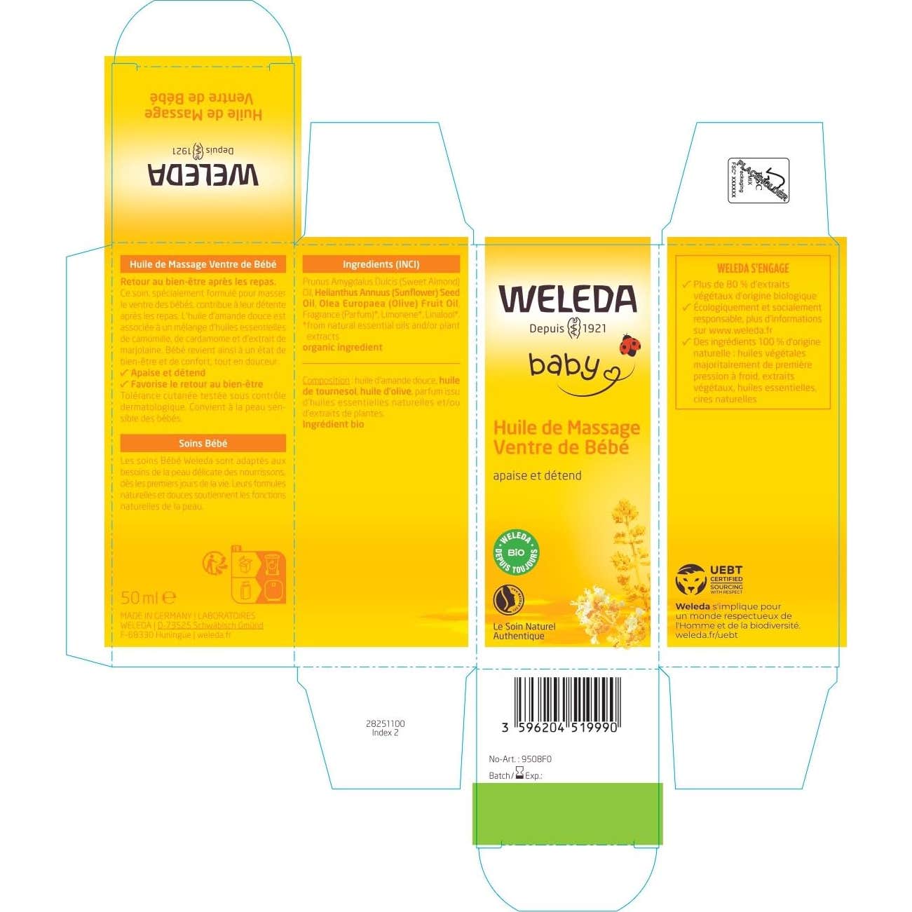 Weleda Baby Aceite para la Tripita del Bebé de Caléndula 50ml