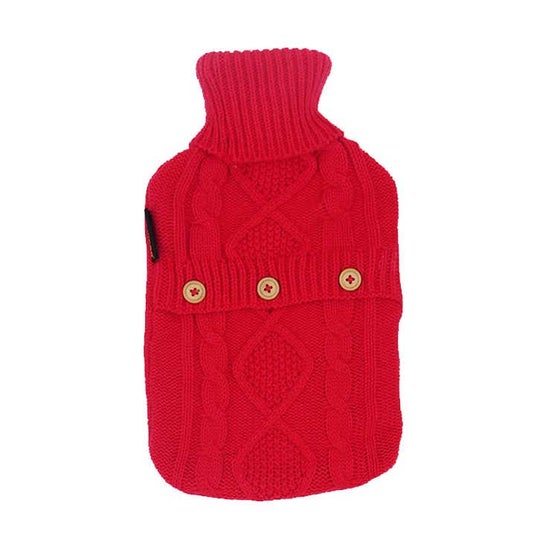 Calindoo Botella de Agua Caliente Tie&Dye Rojo Brillante 1ud