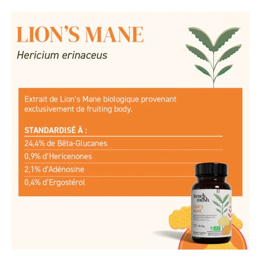 French Mush Lion's Mane Bio 56 Perlas