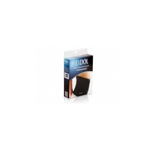 Exdol Faja lumbar elástica negra M 1ud