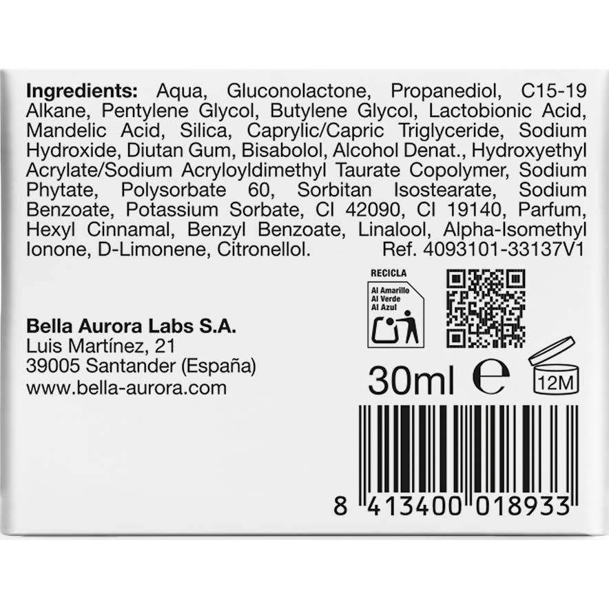 Bella Aurora Peeling Exfoliante Sérum Facial Antimanchas 30ml