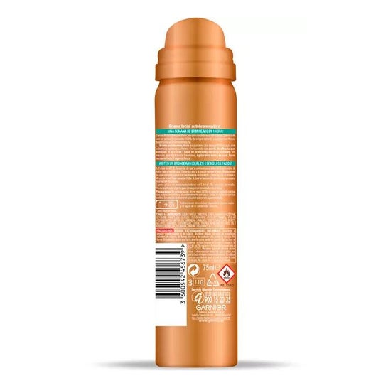 Garnier Natural Bronzer Quick Drying Self Tan Body Mist Dark 75ml