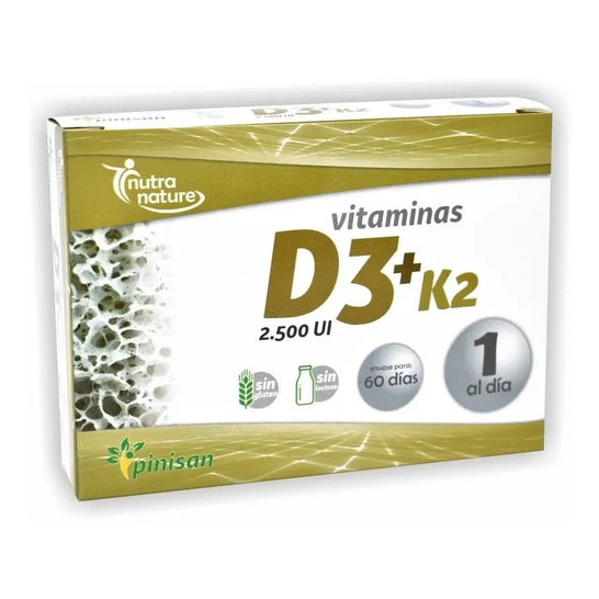 Pinisan Nutra Nature Vitaminas D3 + K2 60caps