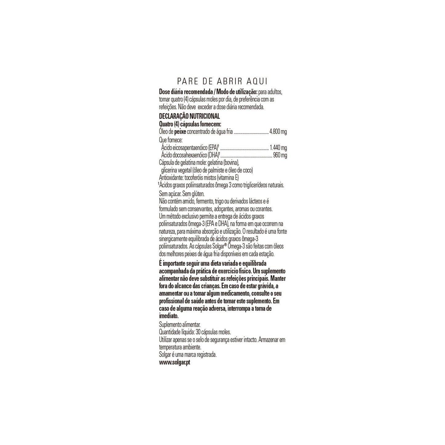 Solgar Omega-3 Doble Concentración 30 perlas