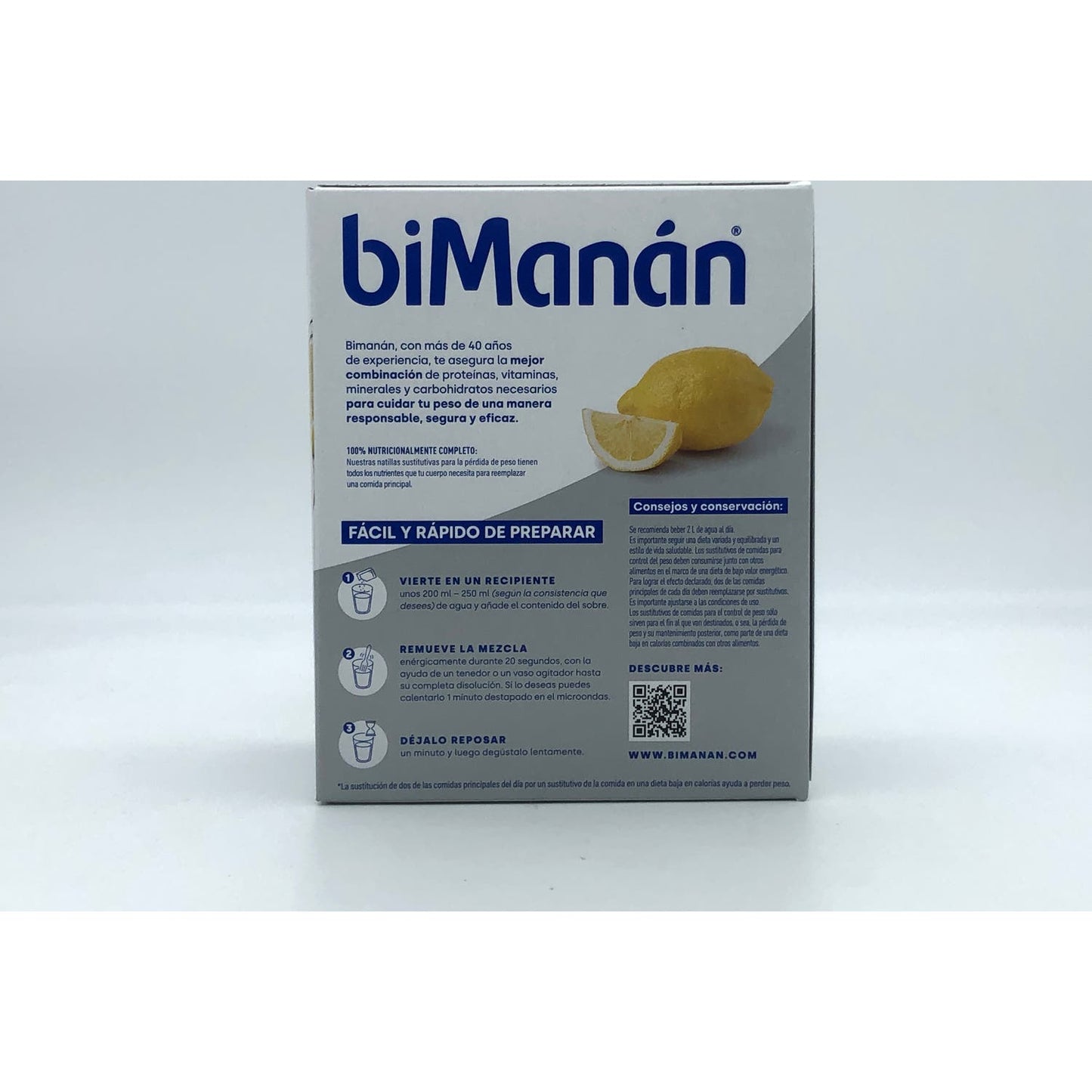 biManán Natillas Sustitutivas Sabor Limón 6uds