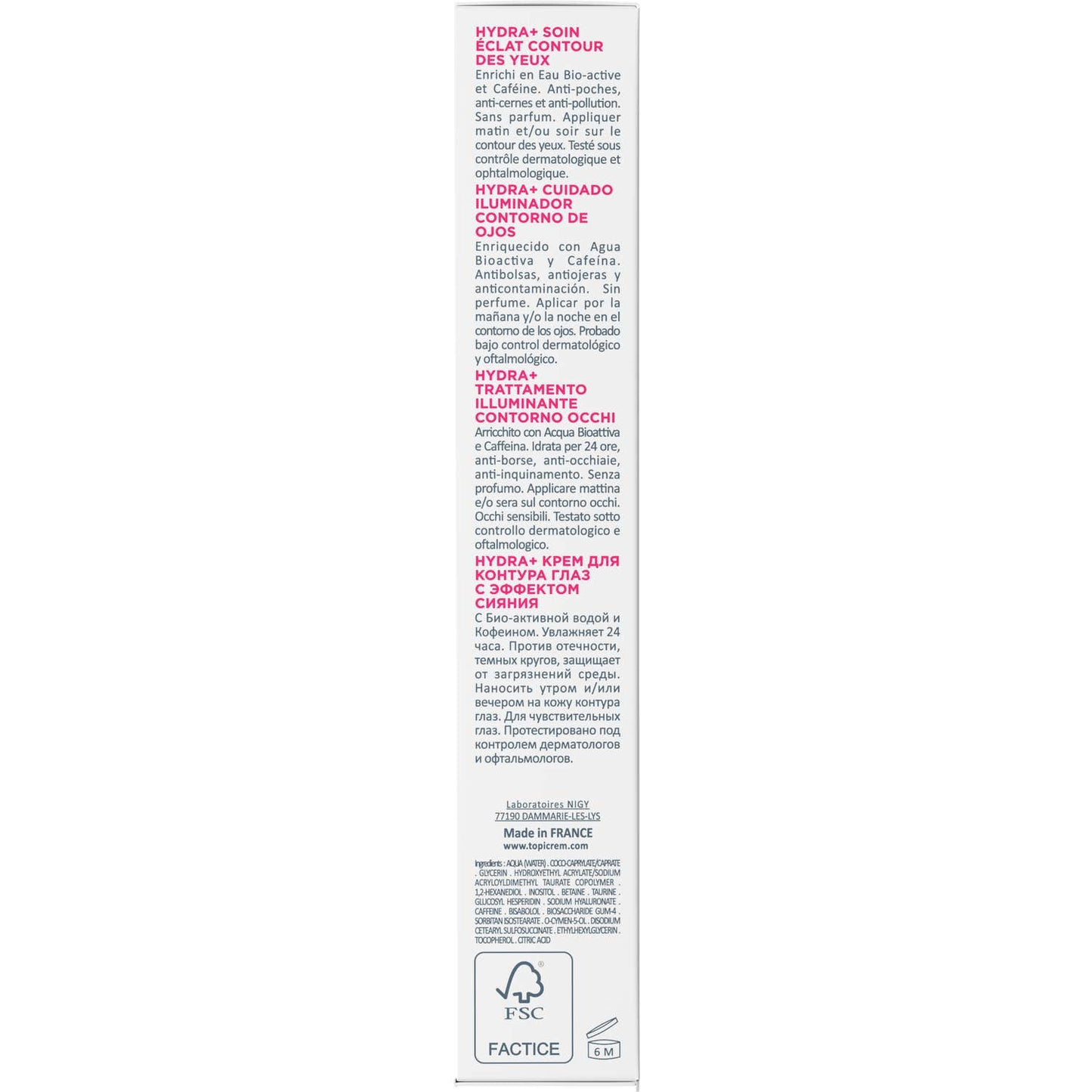 Topicrem HYDRA+ Contorno de Ojos 15ml