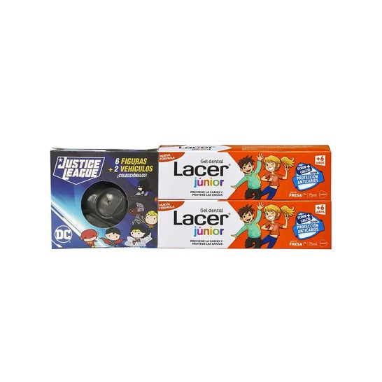 Lacer Júnior Pack Gel Dental Fresa 2x75ml + Regalo
