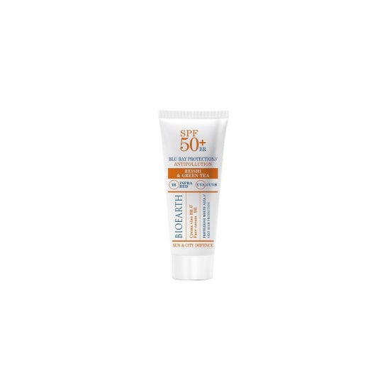 Bioearth Face Cream Br Spf50+ Reishi & Green Tea 50 Ml Antipollution