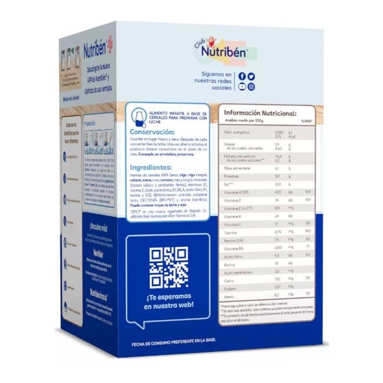 Nutriben Innova Zero% 8 Cereales +6m 500g