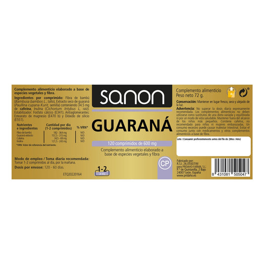 Sanon Guaraná 120comp