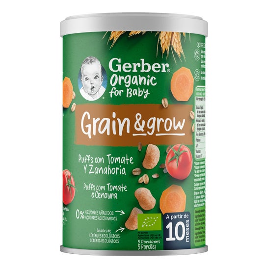 Gerber Organic Puffs con Tomate y Zanahoria 35 g