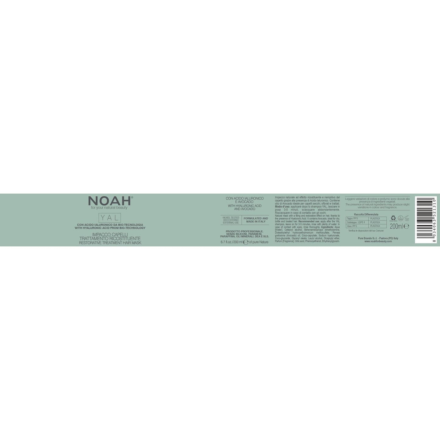 Noah Mascarilla Capilar de Tratamiento Reparador 200ml