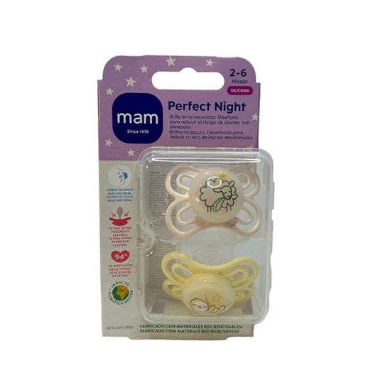 MAM Perfect Night Silicona 2-6m 2uds