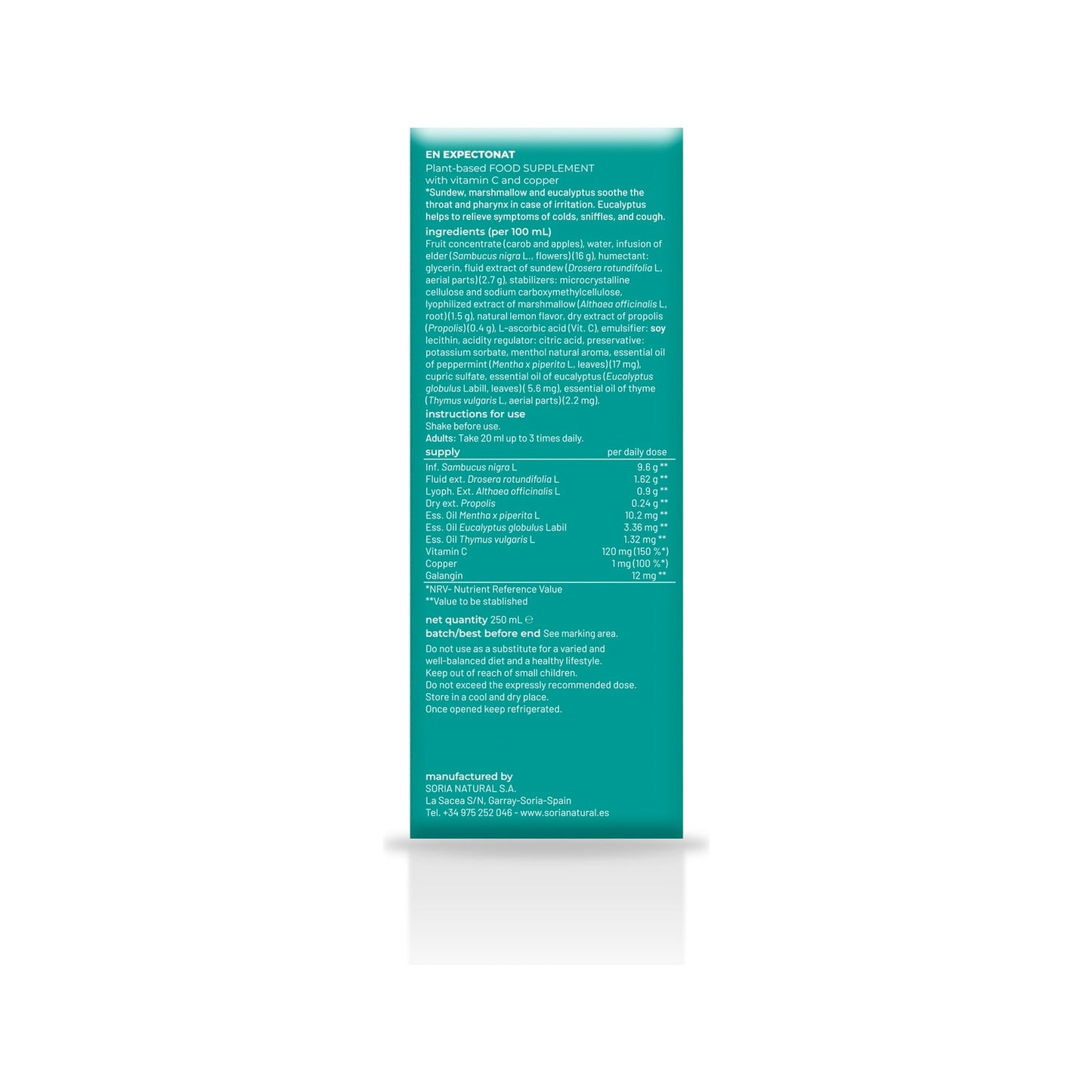 Expectonat Jarabe 250ml Soria Natural