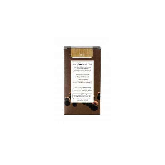 Korres Huile d'Argan Coloration 8.7 Blond Clair Marrón 50 ml