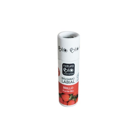 NaturaBIO Cosmetics Bálsamo Labial Brillo Karité Fresa 9,5g