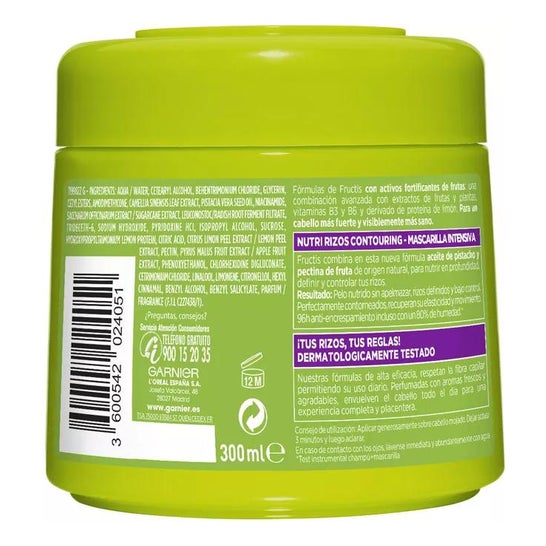 Garnier Fructis Mascarilla Hidra Rizos 300ml