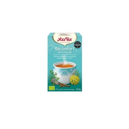 Yogi Tea Infusión Ayurvédica Confort de la Garganta Orgánica 17 sobres de 1.8g
