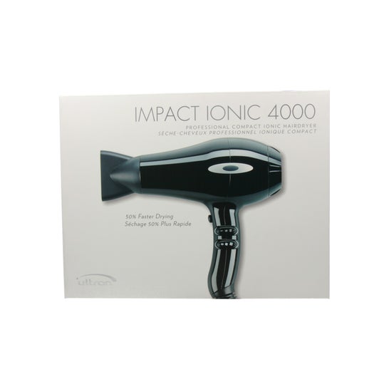Sinelco Ultron Impact Ionic 4000 Secador de Cabello Negro 1 ud