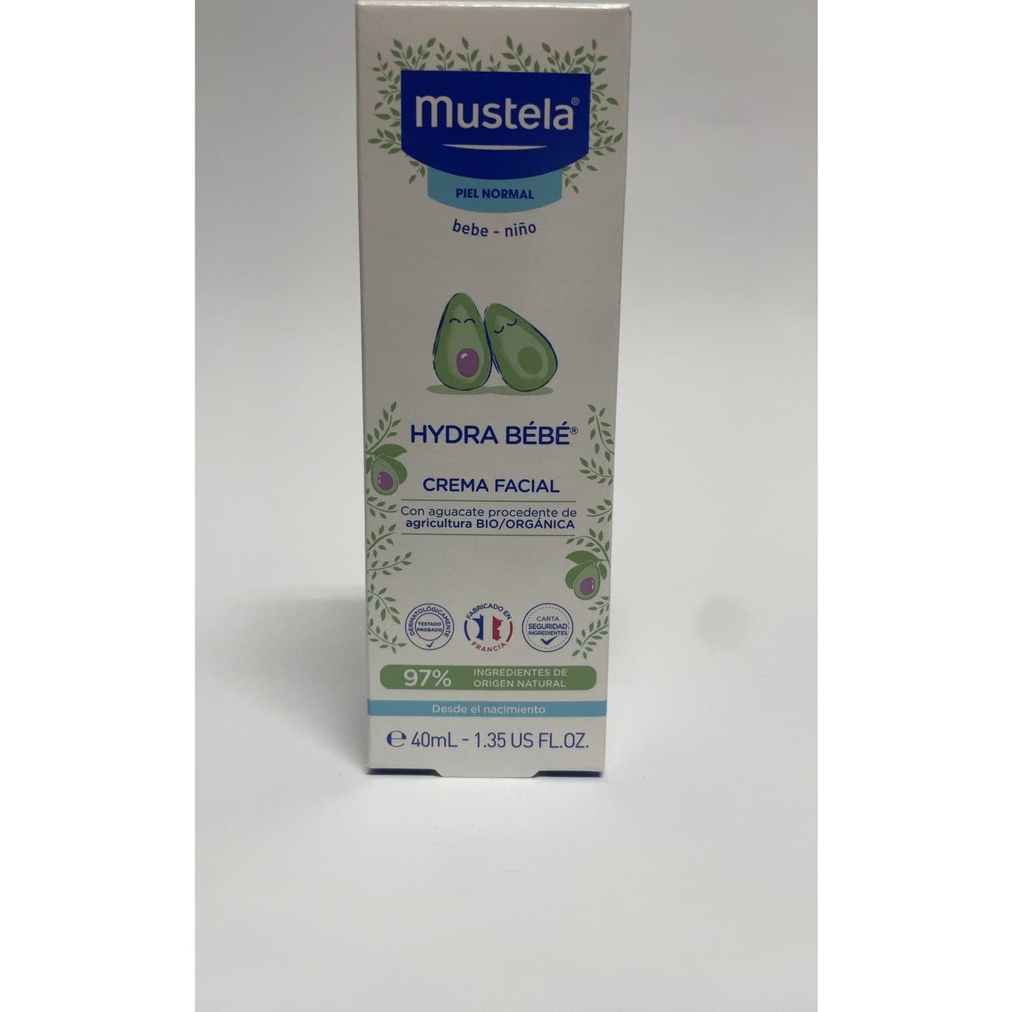 Mustela Hydra Bebé Crema Facial con Aguacate BIO 40ml