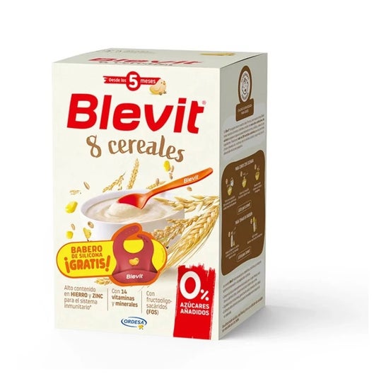 Blevit Pack 8 Cereales 500 gr + Babero