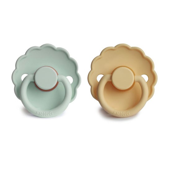 Frigg Chupete Silicona 6-18 M Sea Foam Daffodil Gray 2 uds