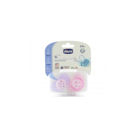 Chupete Physio Air Silicona 0-6m Rosa 2unid