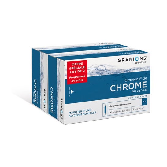 Granions Pack Cromo 200 Ug/4 ml 2x30 Ampollas