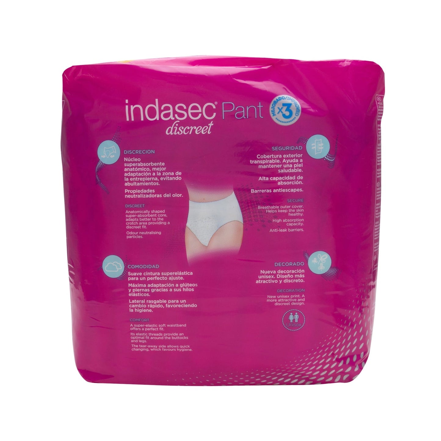 Indasec® Pant Plus Talla Media 12uds