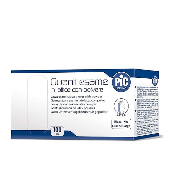 Pic Solution Guante Exploración de Polvo Talla L 100uds