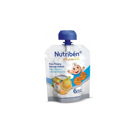 Nutriben Fruta&go Pera, Platano, Naranja Galletas 90 G