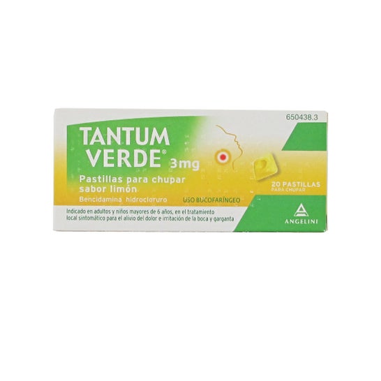 Tantum Verde 3mg 20 pastillas Sabor Limón