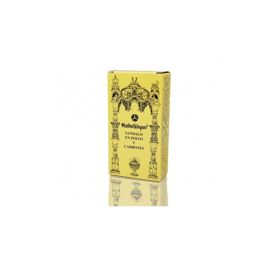 Radhe Shyam Incienso Sandalo en Polvo y Carbones 100g