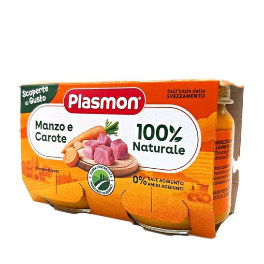 Plasmon Papilla de Carne De Zanahoria Bio 2x120 g