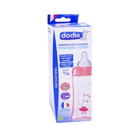 Dodie Biberón Initiation+ +6m Rosa Bailarina 330ml