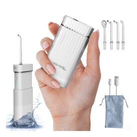 AquaPik Mini Irrigador Bucal Portátil Tanque Retráctil USB 1ud