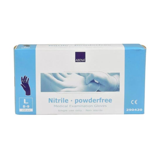 Abena Guantes Nitrilo Sin Polvo Talla L 100uds
