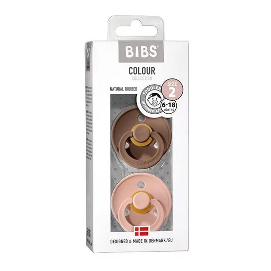 Bibs Chupetes Dark Oak Blush Talla 2 2uds