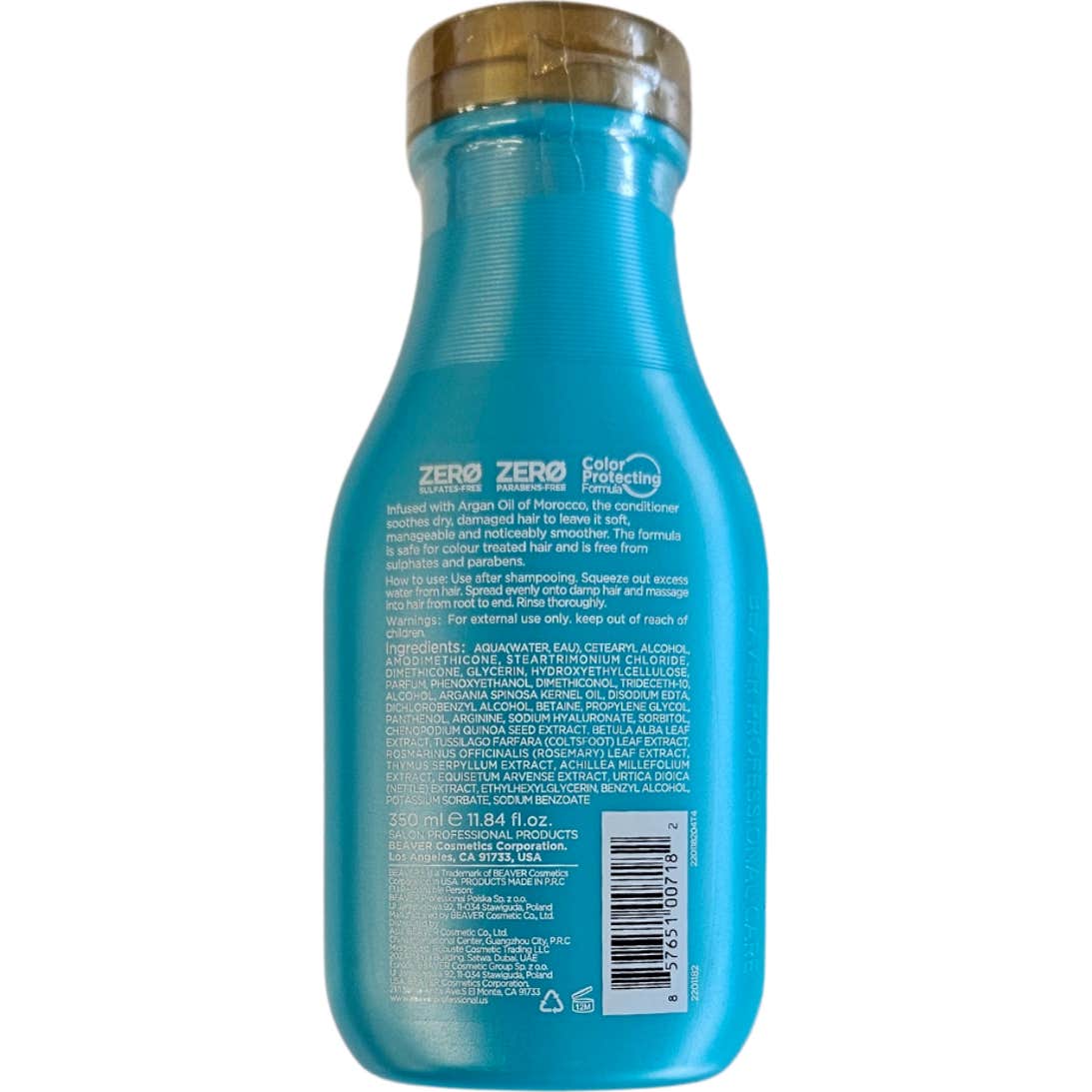Beaver Argan Oil & Keratin Acondicionador Reparador 350ml