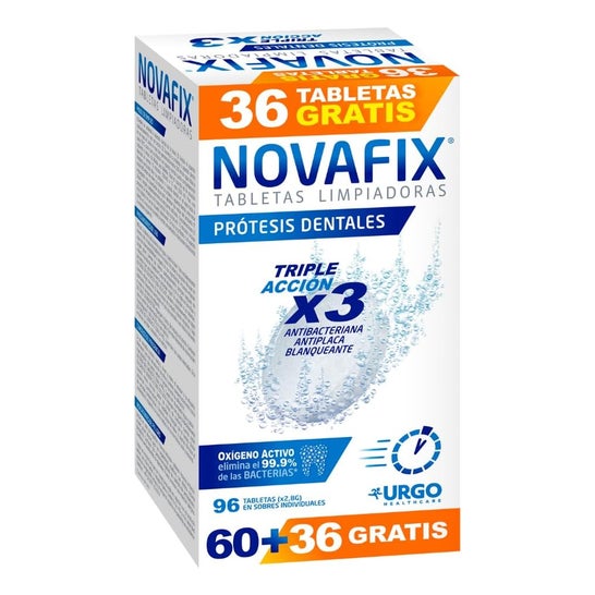 Novafix Tabletas Limpiadoras Triple Acción 96 uds
