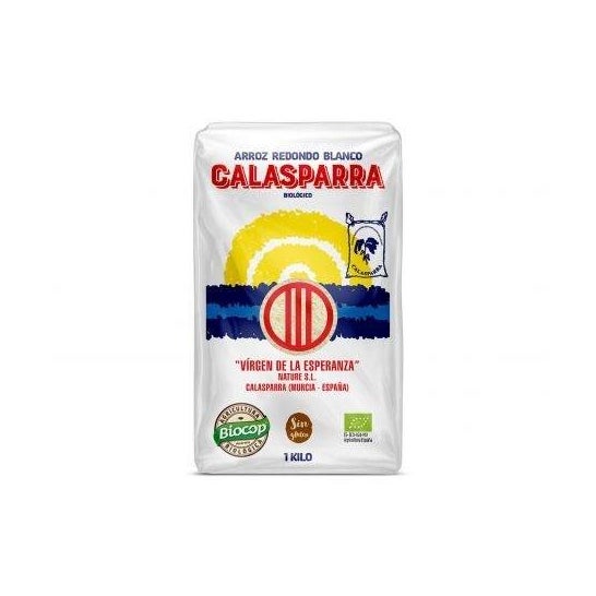 Calasparra Arroz Blanco Redondo Bio Envase Plástico 1kg