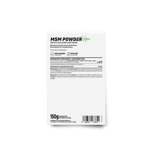 HSN MSM Metilsulfonilmetano en Polvo 150g
